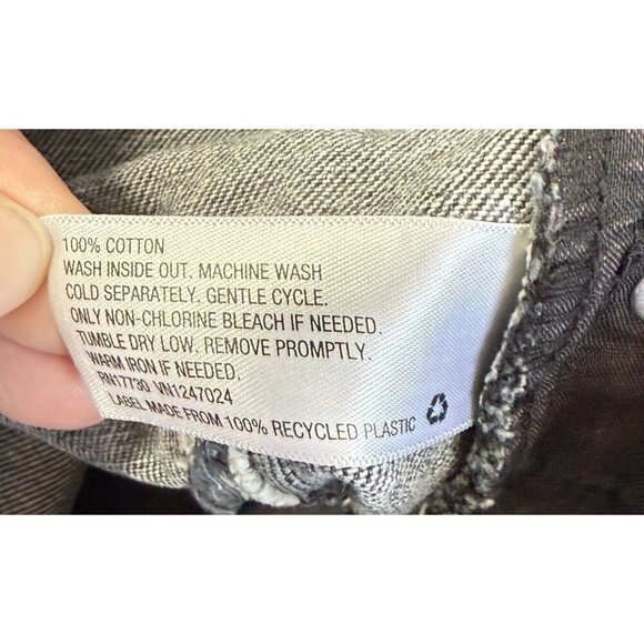 Wild Fable Womens Black Acid Wash Highest Rise Cut Off Shorts Button Fly Size 10 - Picture 9 of 9